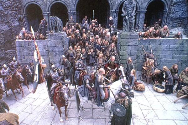 group entering rohan